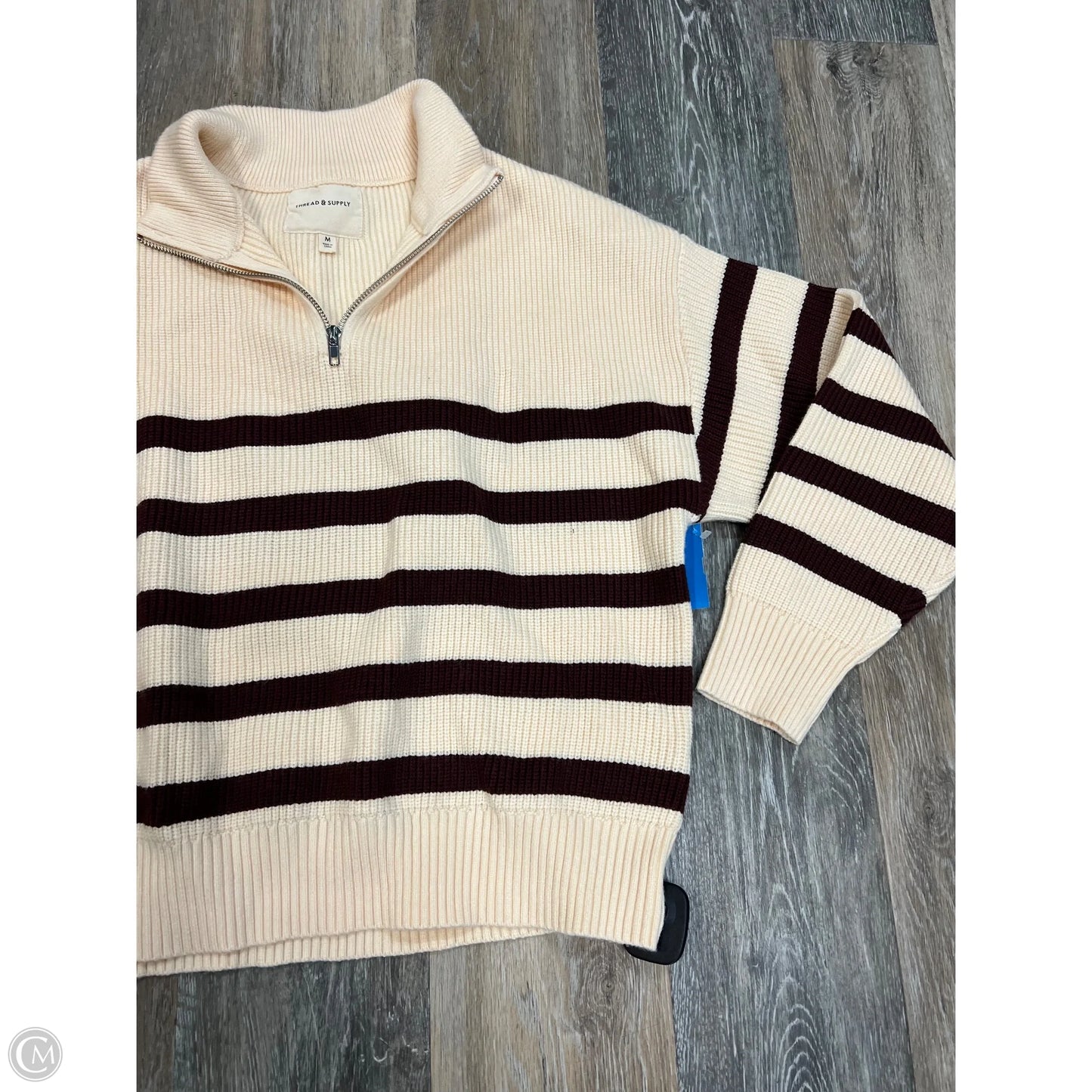 Sweater By Thread And Supply In Cream, Size: M