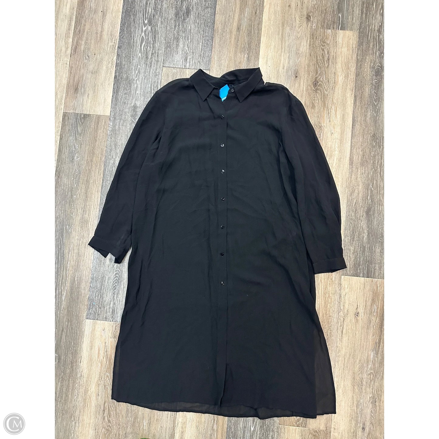 Blouse Long Sleeve By Eileen Fisher In Black, Size: M