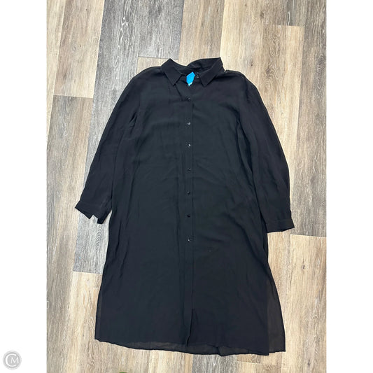 Blouse Long Sleeve By Eileen Fisher In Black, Size: M