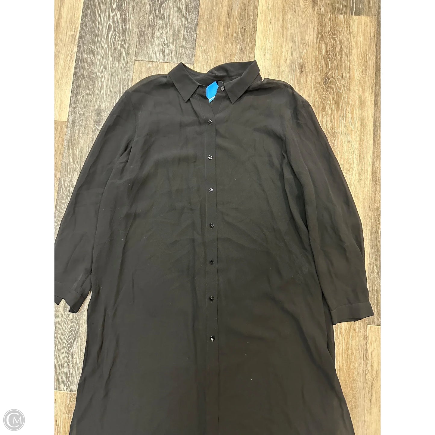 Blouse Long Sleeve By Eileen Fisher In Black, Size: M