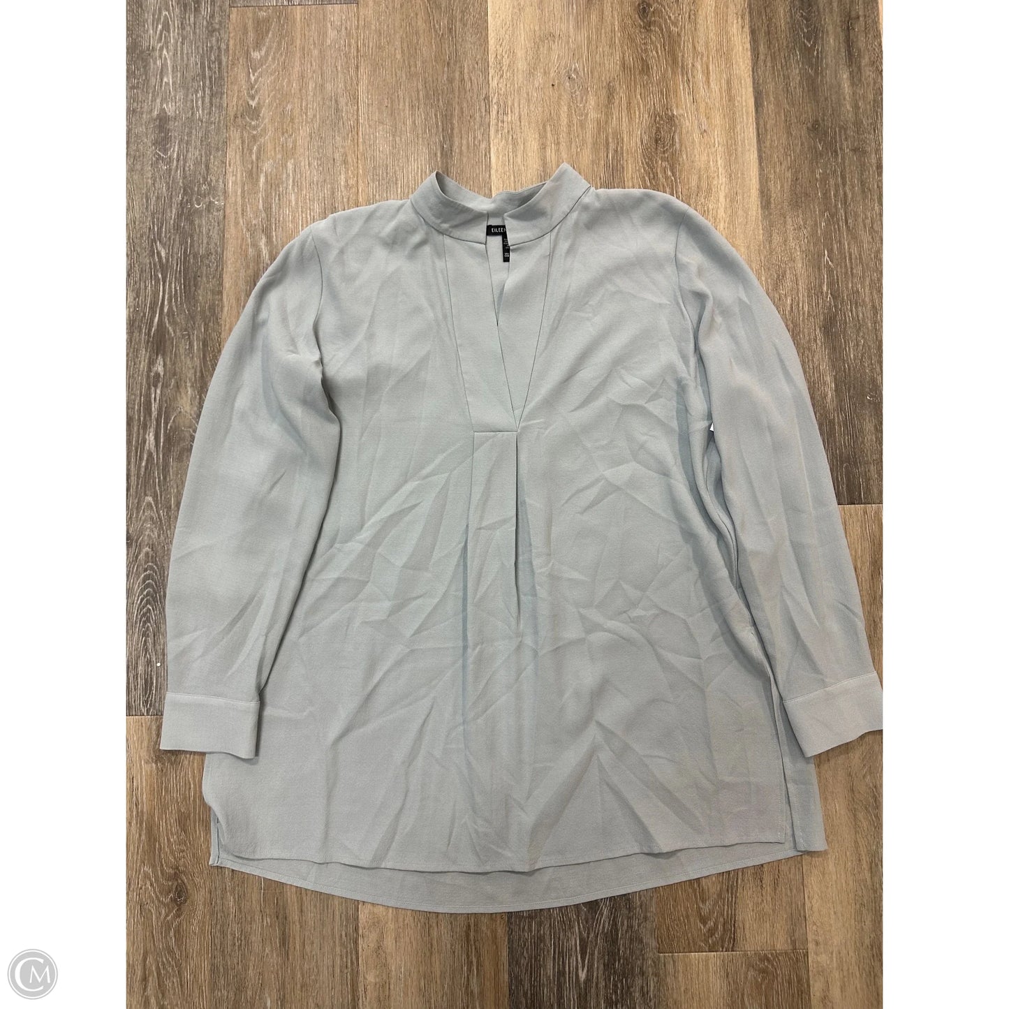 Blouse Long Sleeve By Eileen Fisher In Grey, Size: Xs