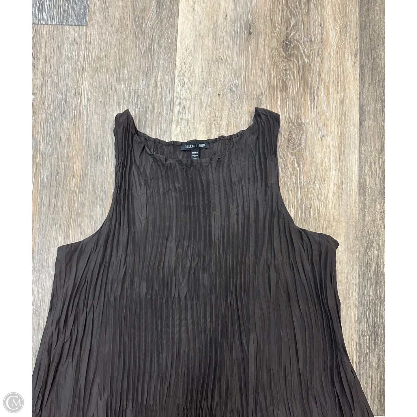 Top Sleeveless By Eileen Fisher In Brown, Size: L