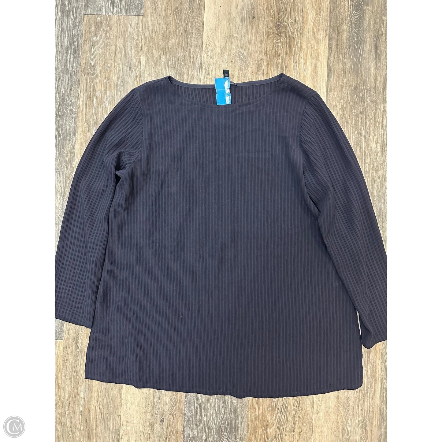 Blouse Long Sleeve By Eileen Fisher In Navy, Size: M