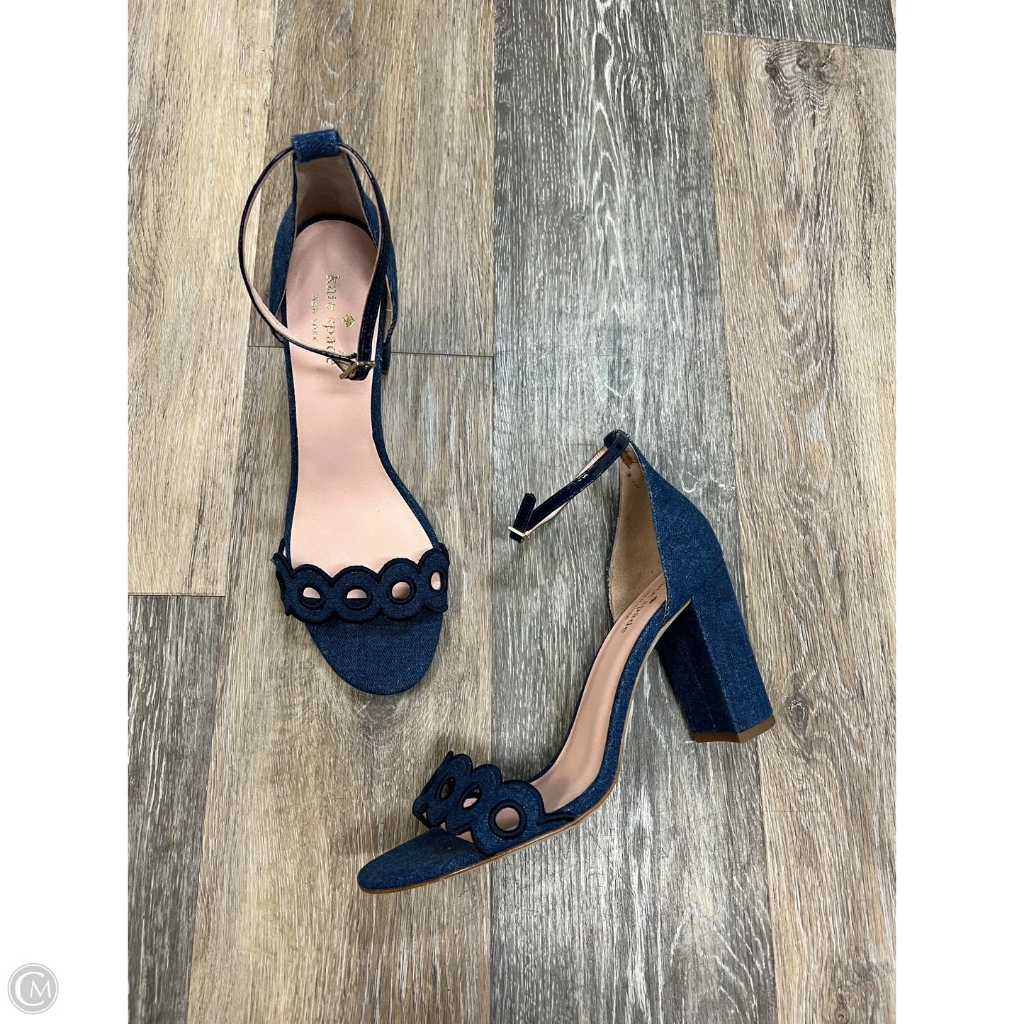 Sandals Designer By Kate Spade In Blue Denim, Size: 9.5