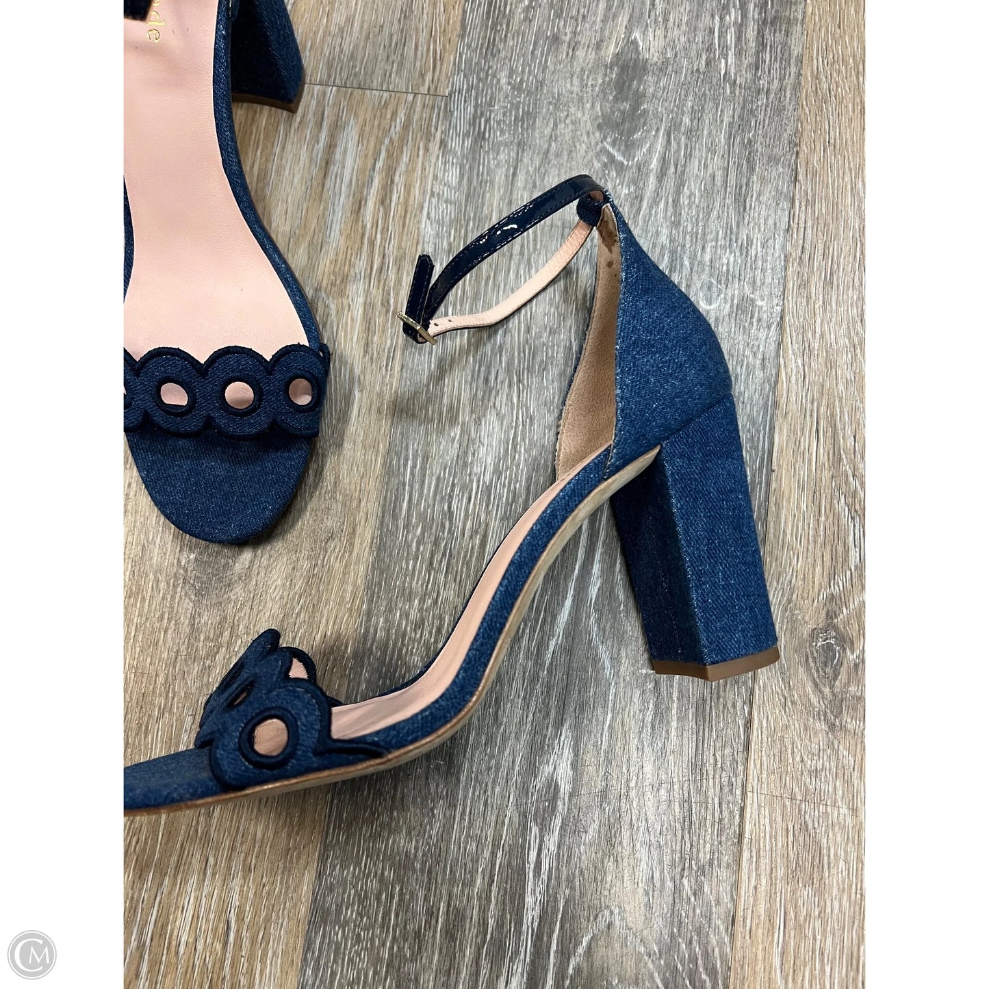 Sandals Designer By Kate Spade In Blue Denim, Size: 9.5