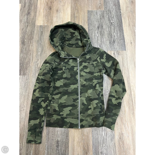 Athletic Sweatshirt Hoodie By Lululemon In Green, Size: 6