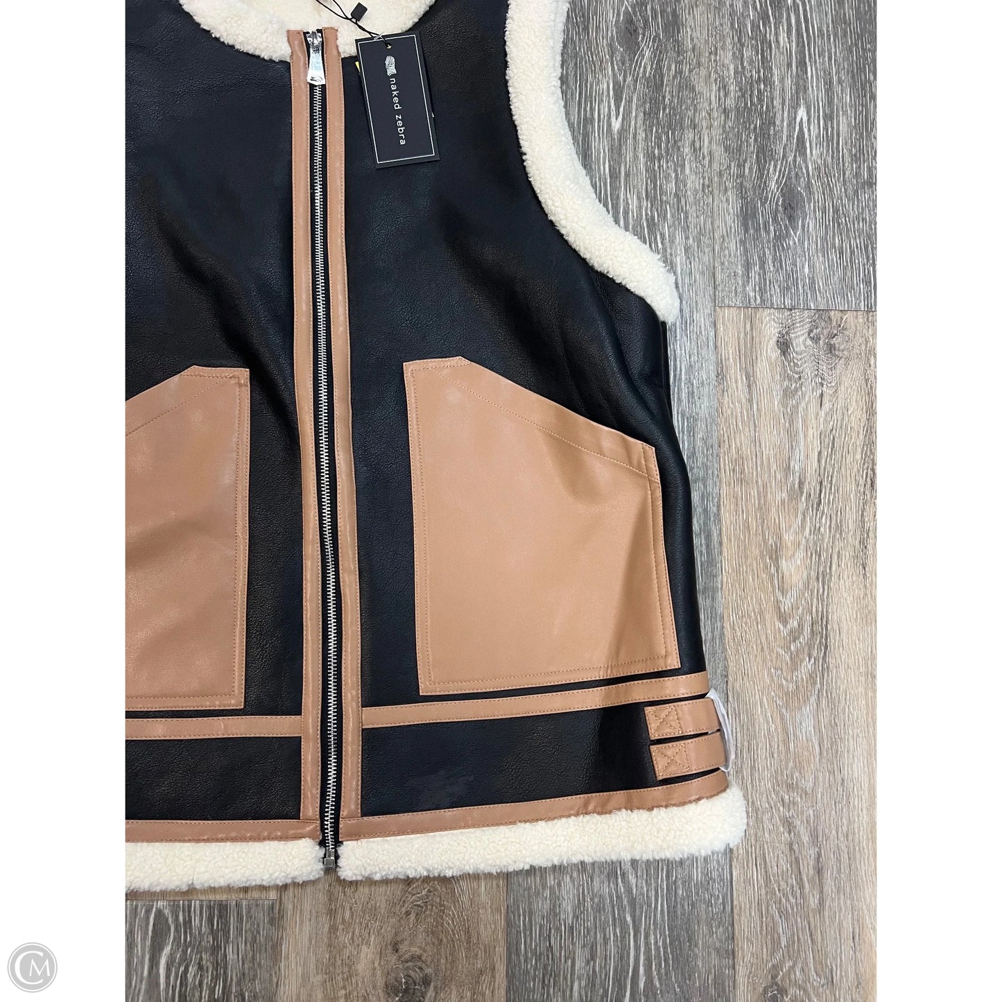 Vest Faux Fur & Sherpa By Naked Zebra In Black, Size: S