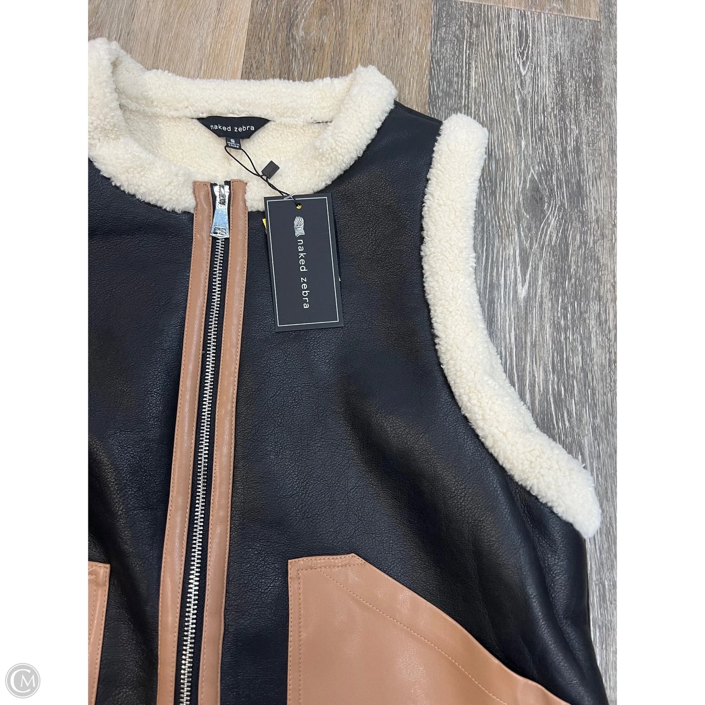 Vest Faux Fur & Sherpa By Naked Zebra In Black, Size: S