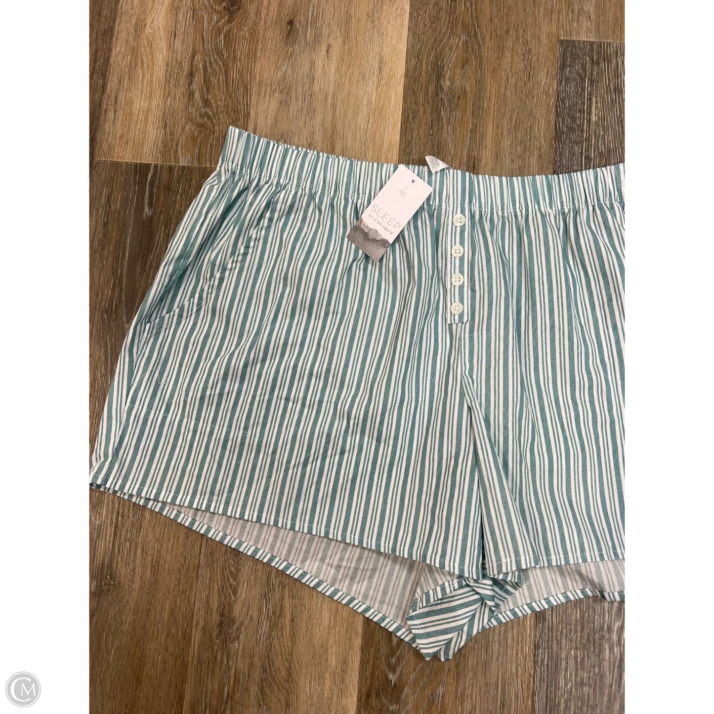Pajama Shorts By Cacique In Green, Size: 1X