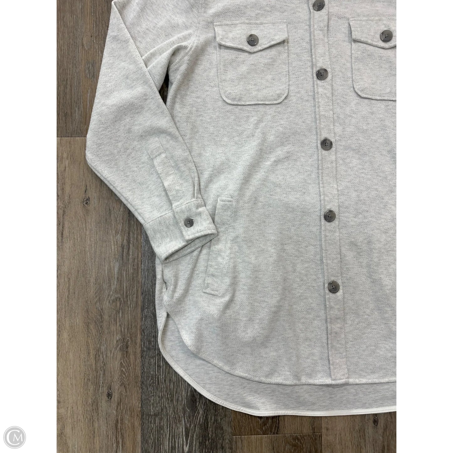 Jacket Shirt By 7Diamonds In Grey, Size: Xl
