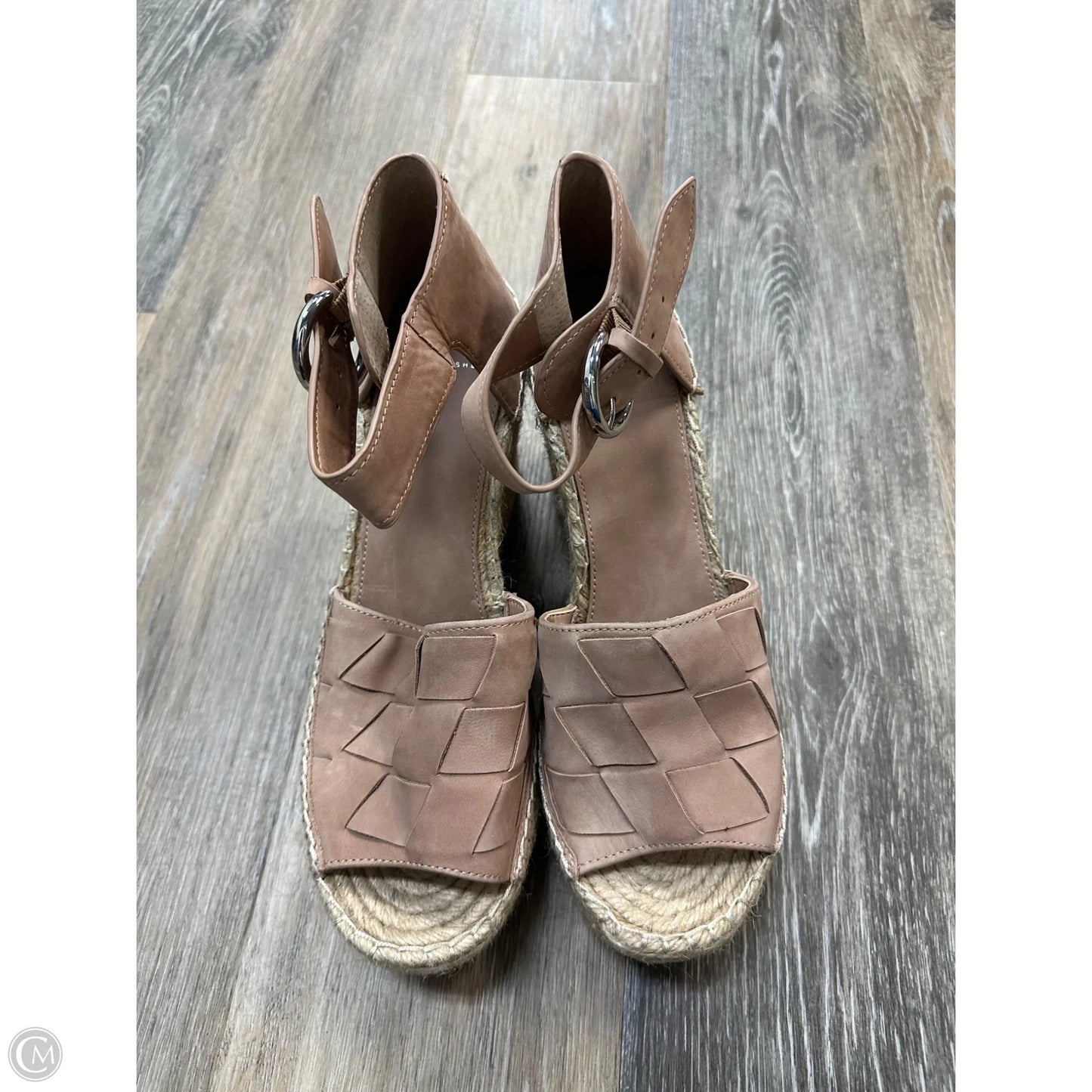 Sandals Heels Wedge By Marc Fisher In Tan, Size: 11