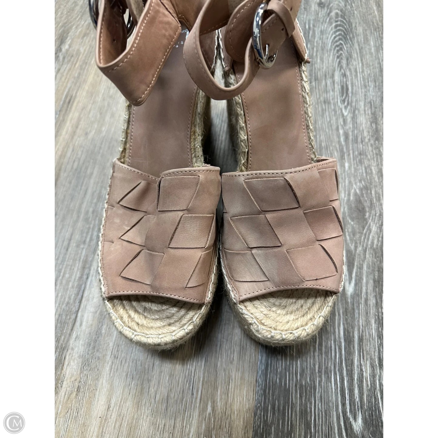 Sandals Heels Wedge By Marc Fisher In Tan, Size: 11