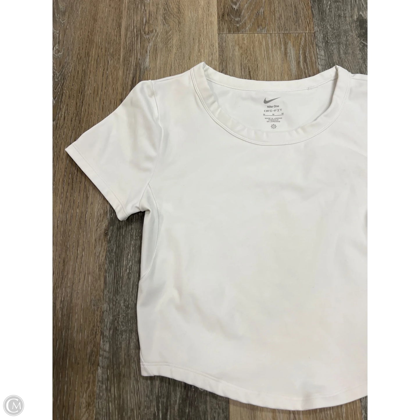 Athletic Top Short Sleeve By Nike Apparel In White, Size: M