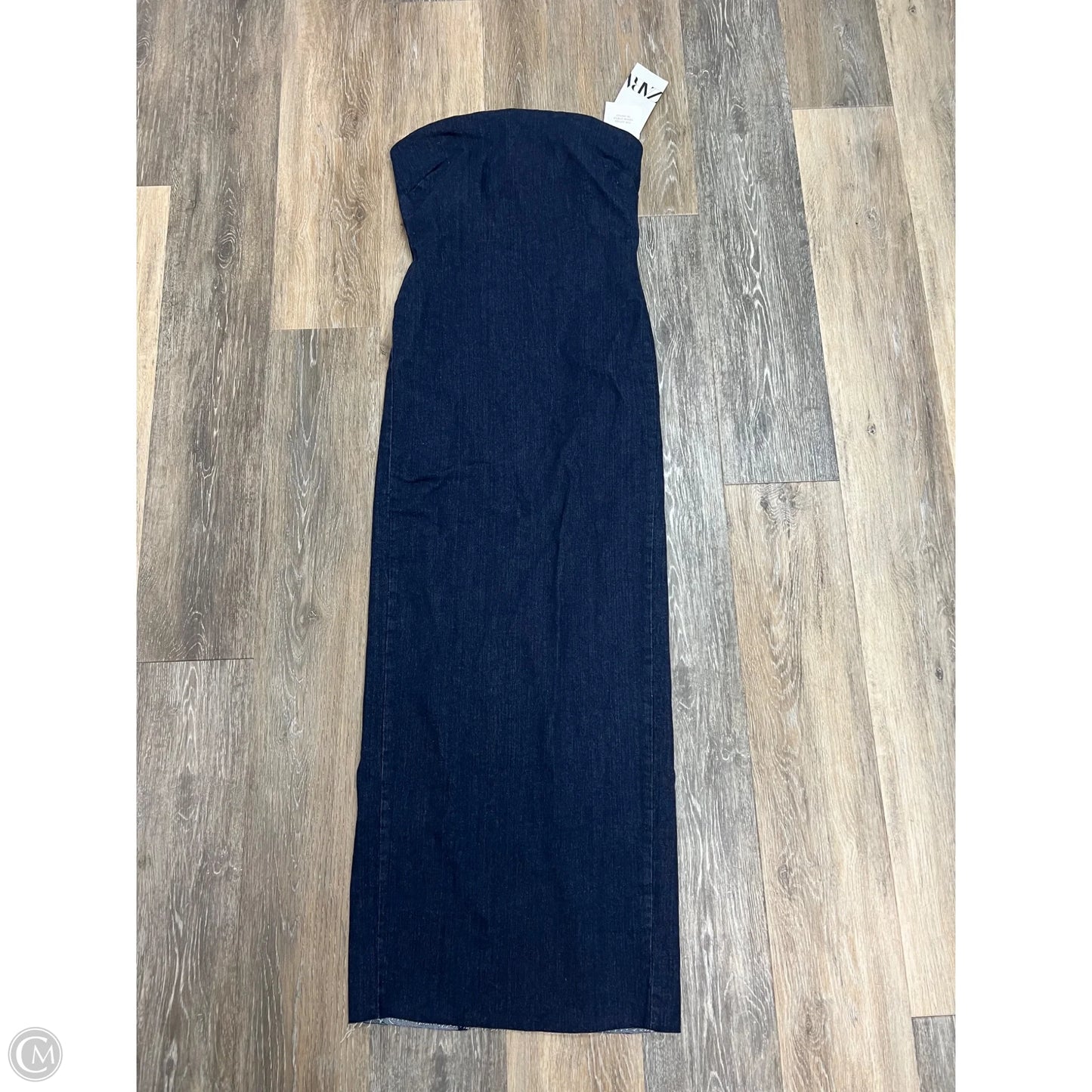-Dress Casual Maxi By Zara In Blue Denim, Size: M