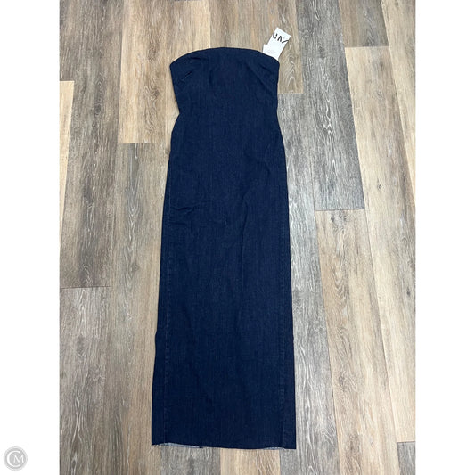 -Dress Casual Maxi By Zara In Blue Denim, Size: M