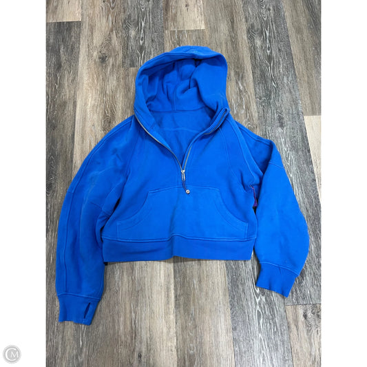Athletic Sweatshirt Hoodie By Lululemon In Blue, Size: Xs/S