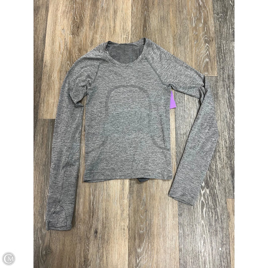 Athletic Top Long Sleeve Crewneck By Lululemon In Grey, Size: 0