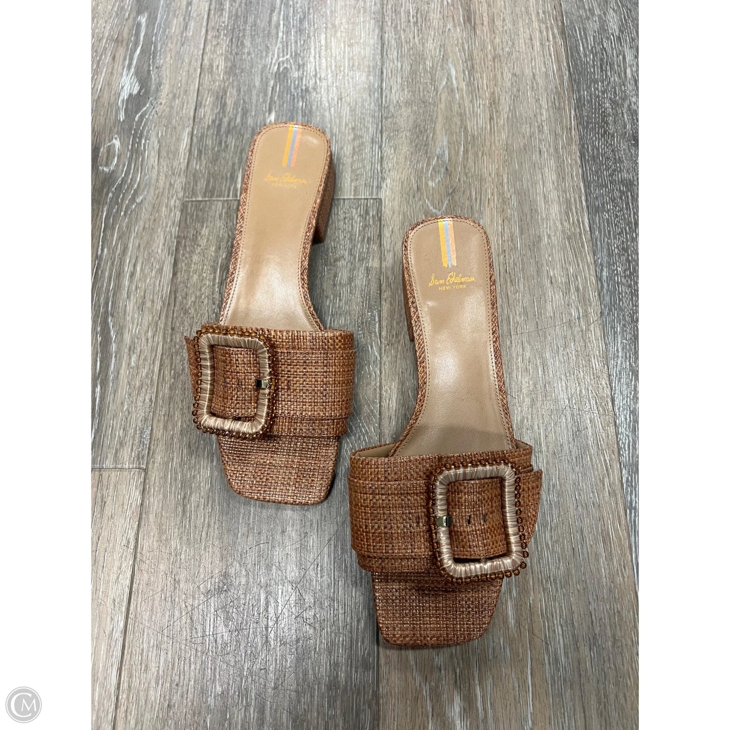 Sandals Heels Kitten By Sam Edelman In Brown, Size: 9.5