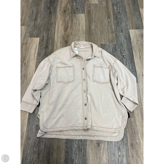 Jacket Shirt By Maurices In Tan, Size: 2x
