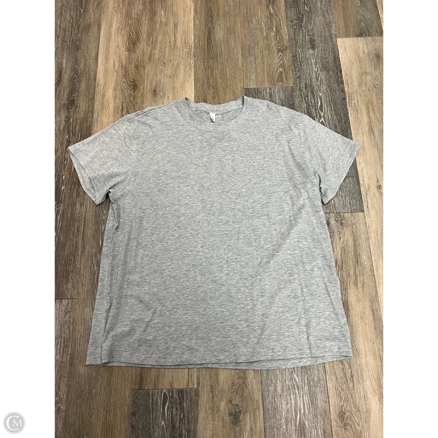 Top Short Sleeve By Lululemon In Grey, Size: 14