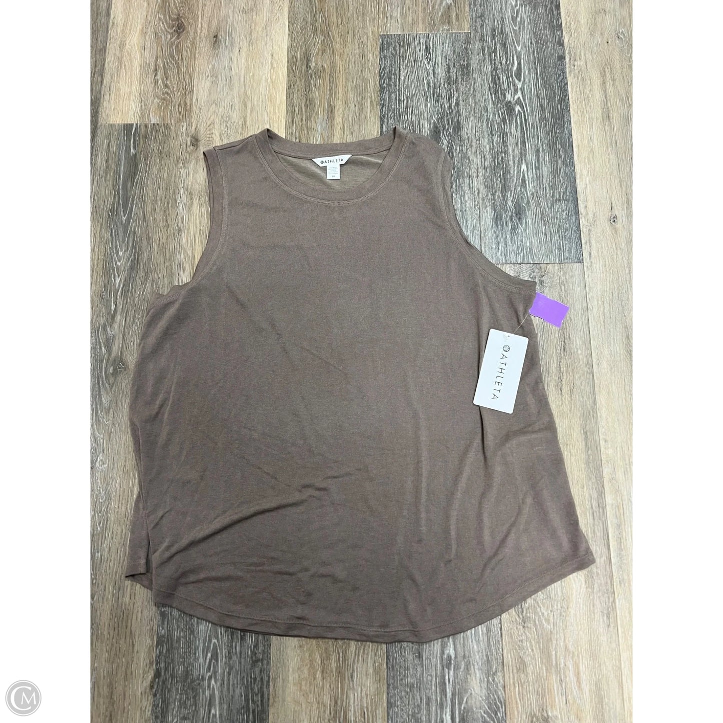 Athletic Tank Top By Athleta In Brown, Size: 2x