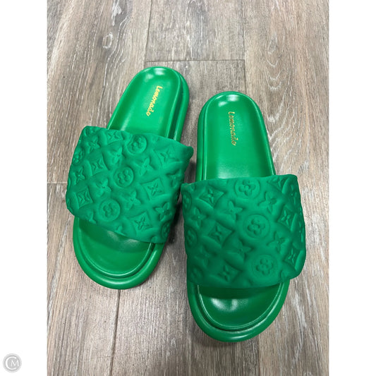 Sandals Flats By Lemonade In Green, Size: 11