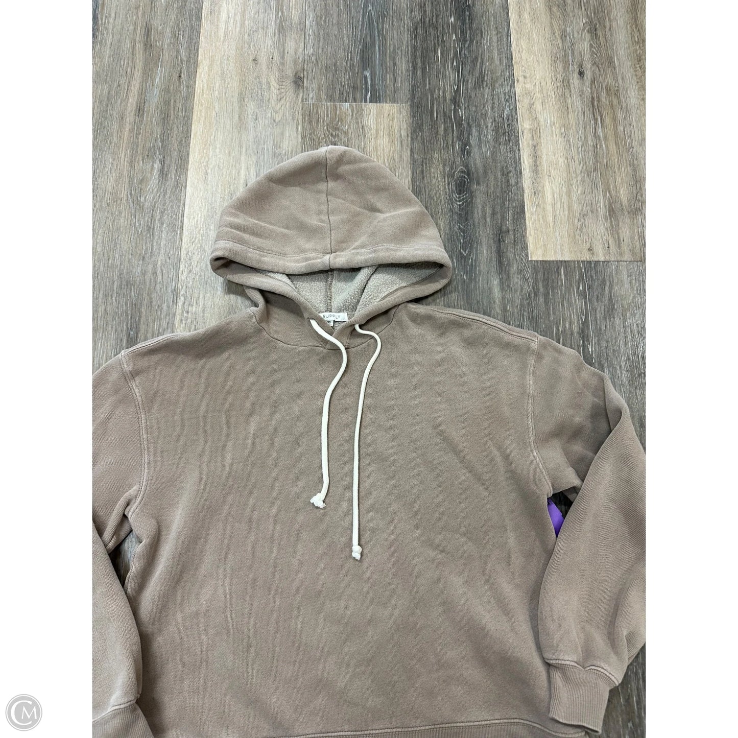 Sweatshirt Hoodie By Z Supply In Tan, Size: Xs