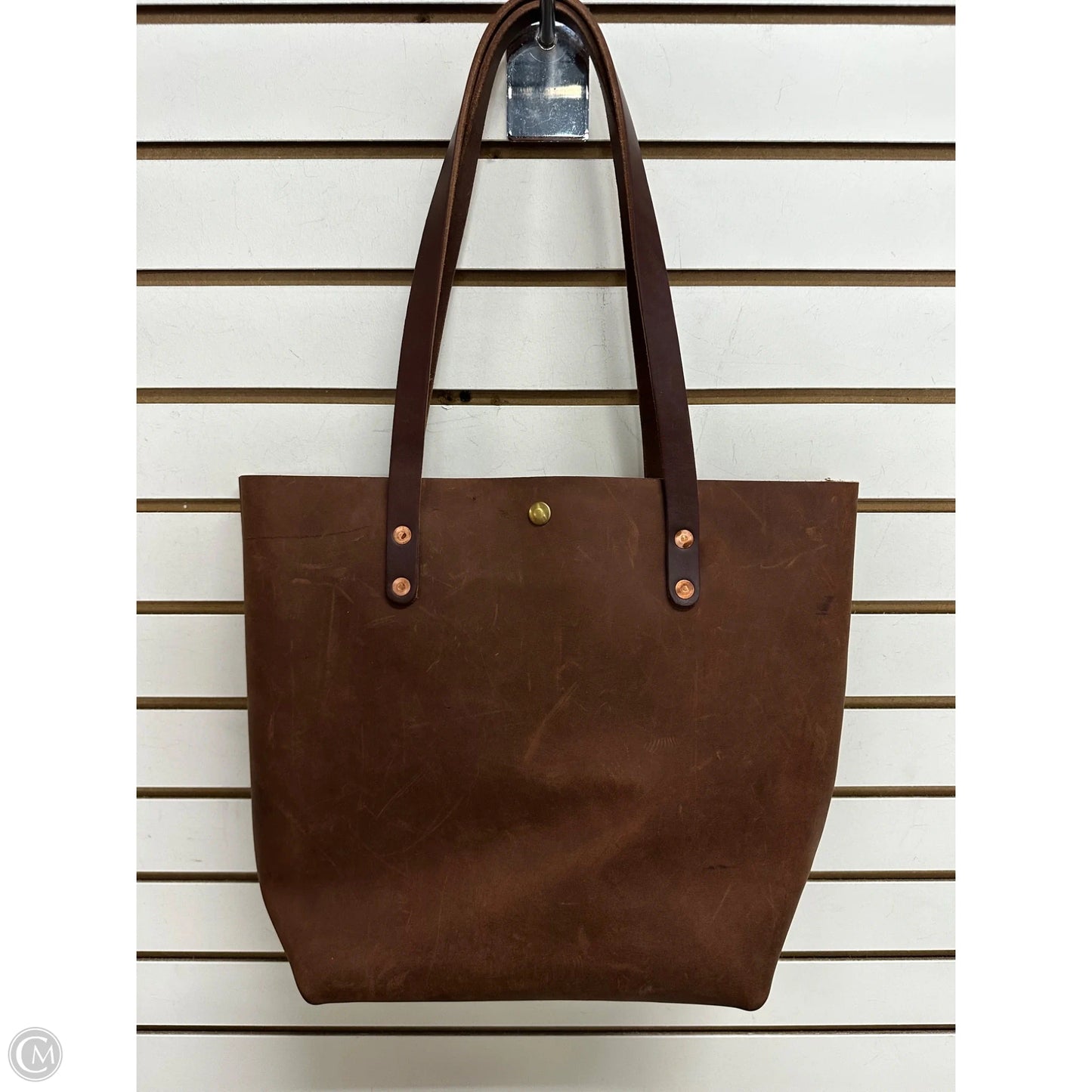 Handbag Leather By KMM&Co., Size: Large