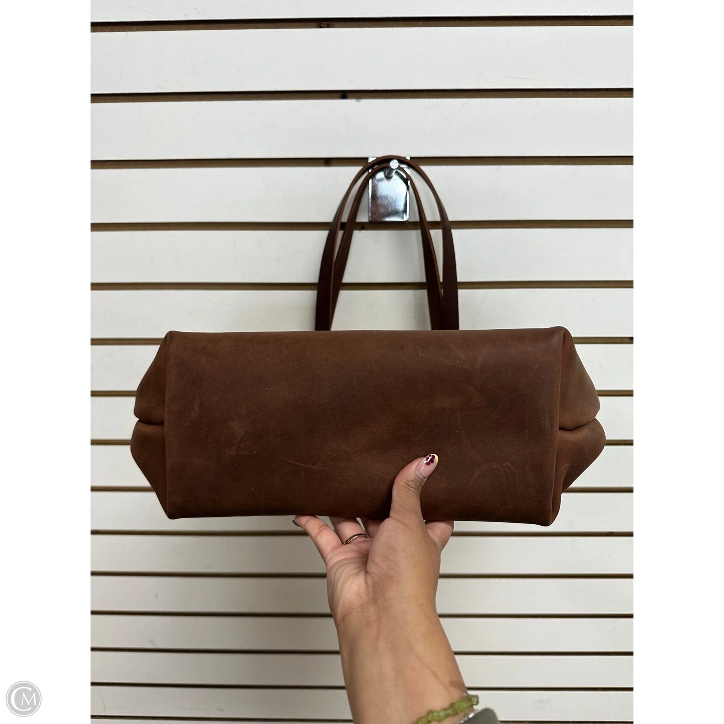 Handbag Leather By KMM&Co., Size: Large
