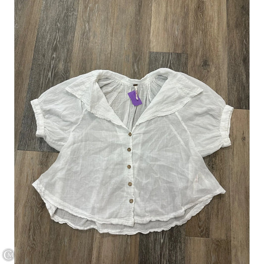Blouse Short Sleeve By Free People In White, Size: S