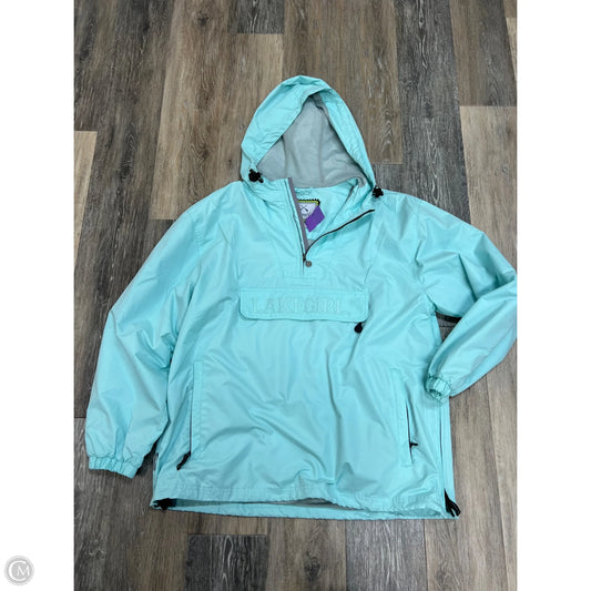 Coat Raincoat By Lakegirl In Blue, Size: L