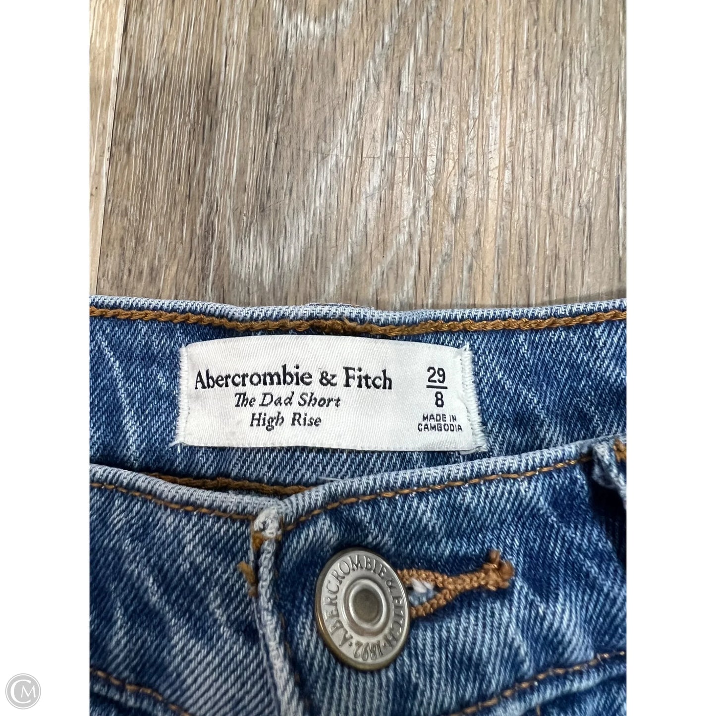 Shorts By Abercrombie And Fitch In Blue Denim, Size: 8