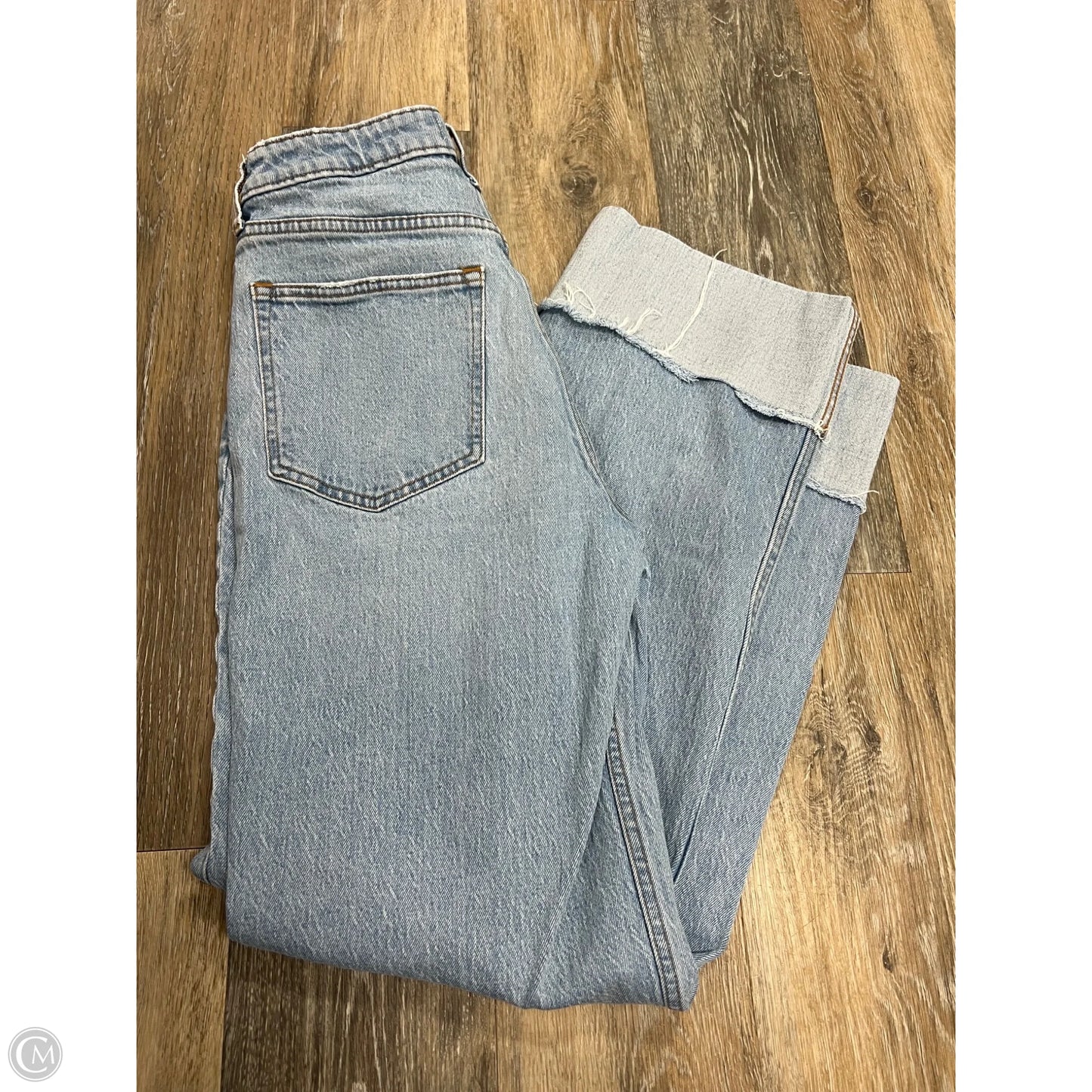 Jeans Wide Leg By Abercrombie And Fitch In Blue Denim, Size: 8l