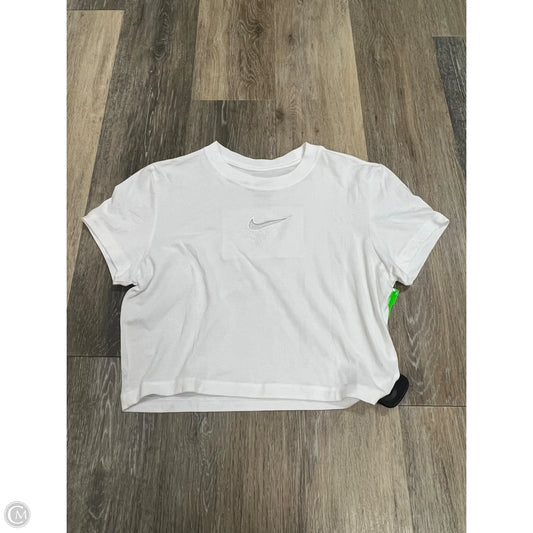 Athletic Top Short Sleeve By Nike Apparel In White, Size: M