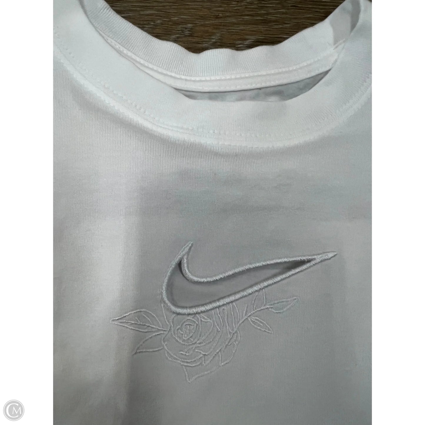 Athletic Top Short Sleeve By Nike Apparel In White, Size: M