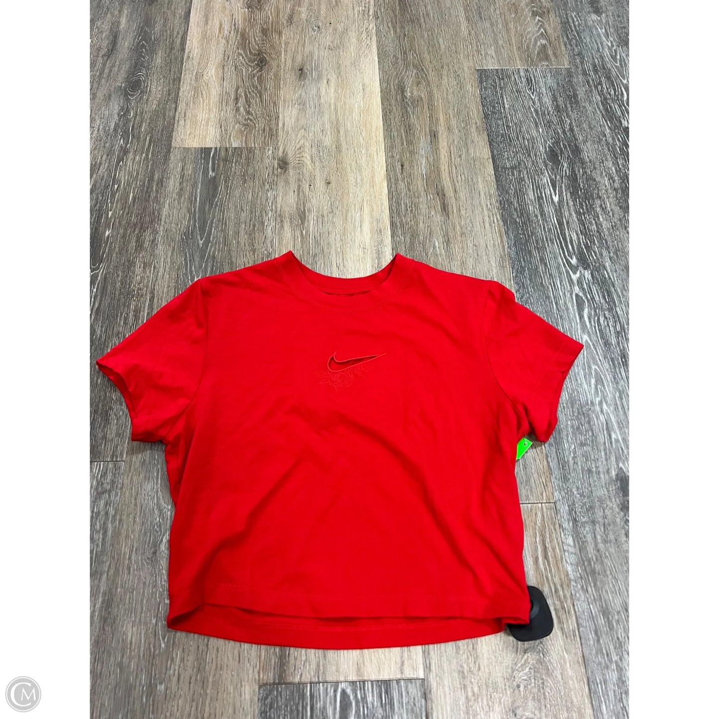 Athletic Top Short Sleeve By Nike Apparel In Red, Size: M