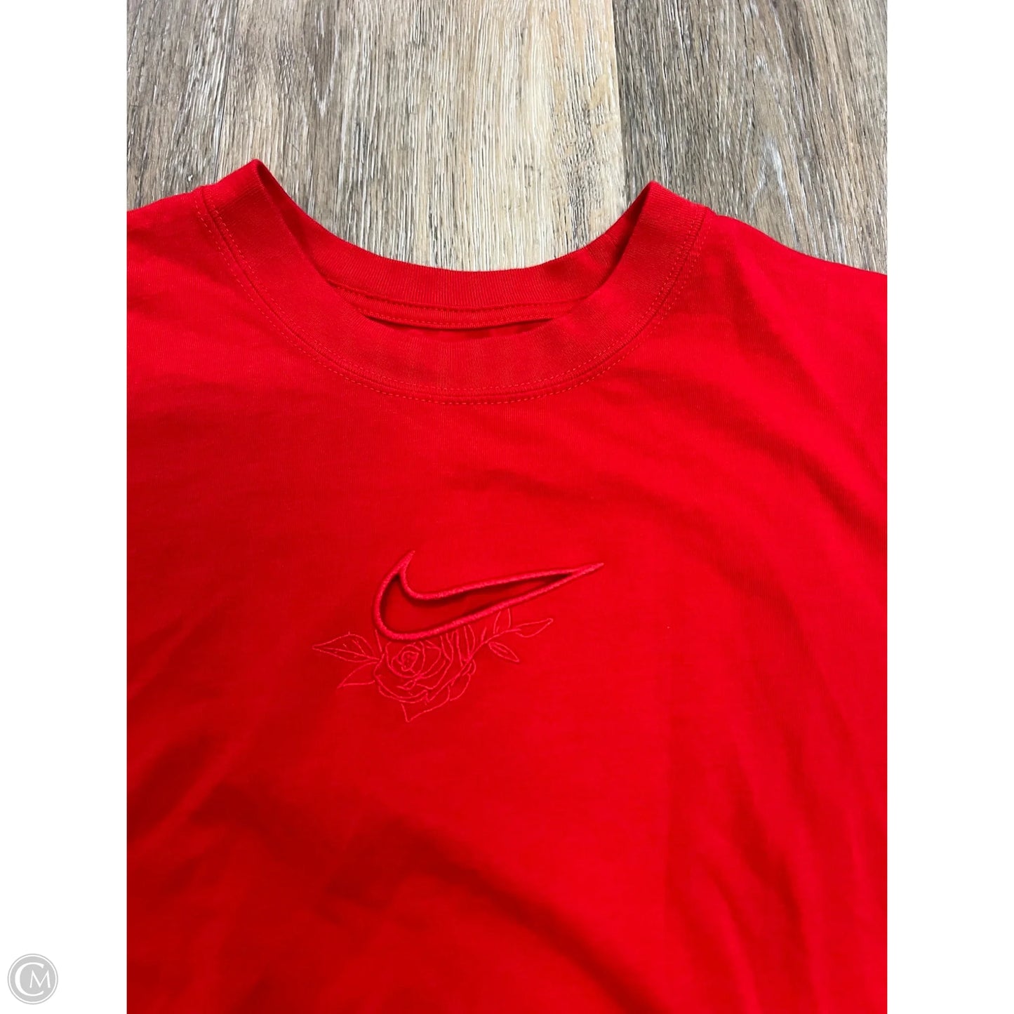 Athletic Top Short Sleeve By Nike Apparel In Red, Size: M