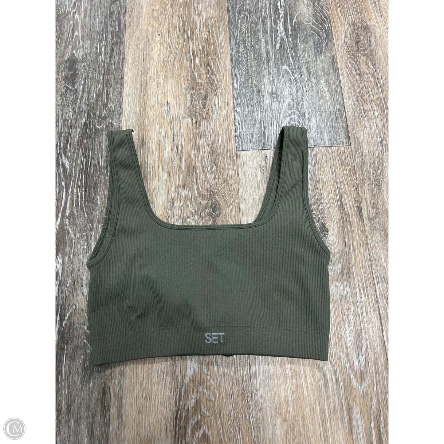 Athletic Bra By Set Active In Green, Size: S