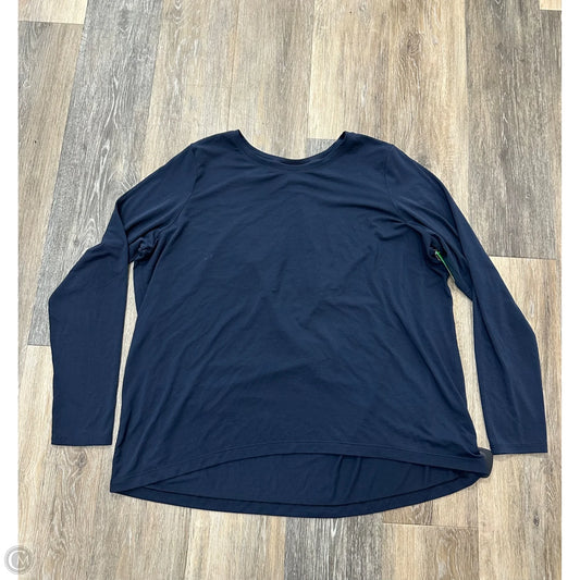 Athletic Top Long Sleeve Crewneck By Athleta In Navy, Size: M
