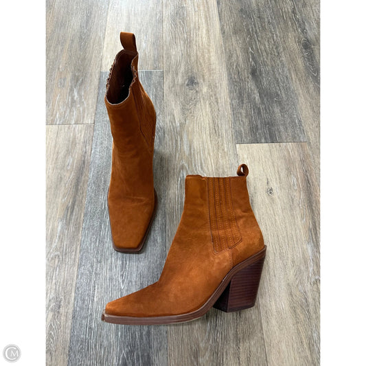 Boots Ankle Heels By Vince Camuto In Orange, Size: 9.5