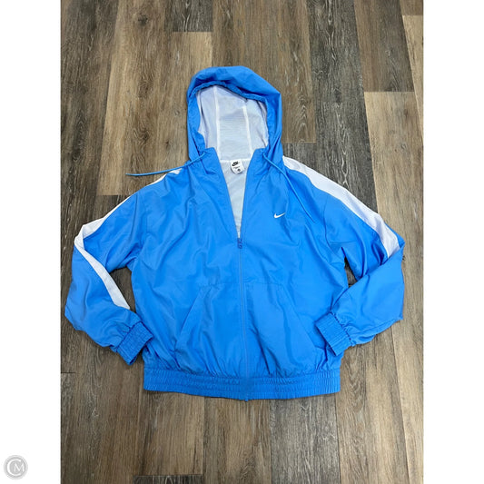 Athletic Jacket By Nike Apparel In Blue, Size: M