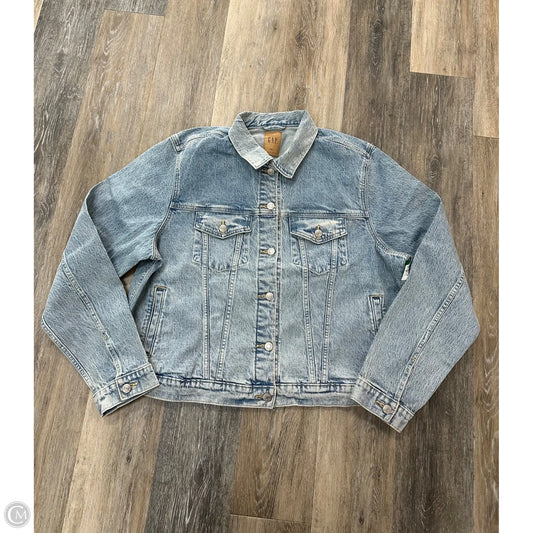 Jacket Denim By Gap In Blue Denim, Size: Xxl Tall