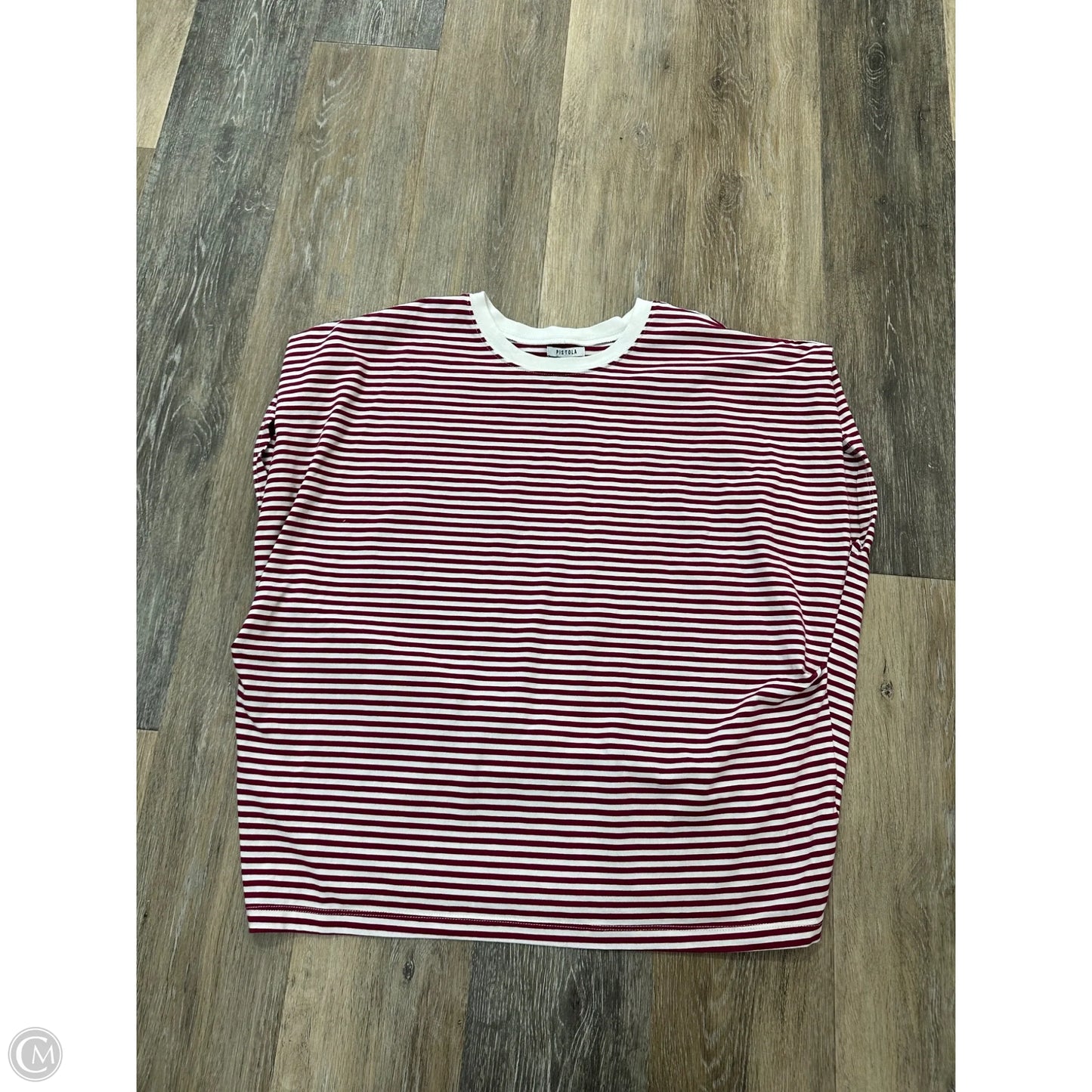 Top Short Sleeve By Pistola In Striped Pattern, Size: S
