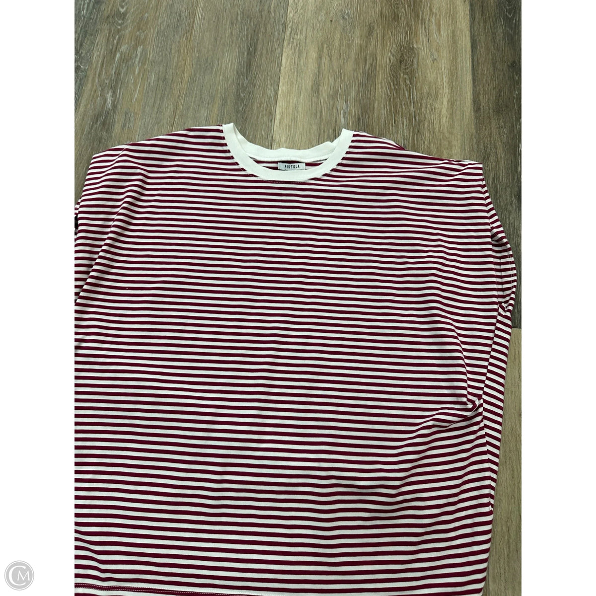 Top Short Sleeve By Pistola In Striped Pattern, Size: S