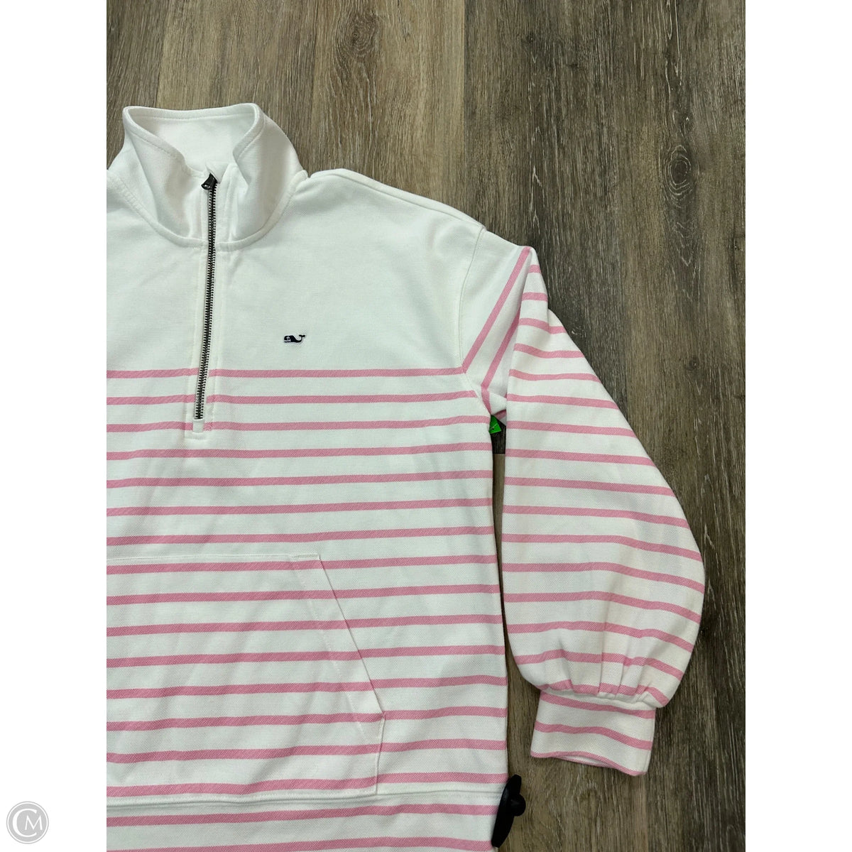 Sweatshirt Collar By Vineyard Vines In Striped Pattern, Size: L