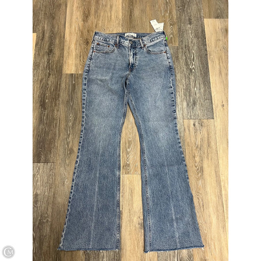 Jeans Boot Cut By Abercrombie And Fitch In Blue Denim, Size: 6/28