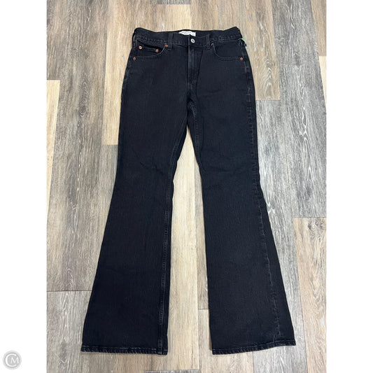 Jeans Boot Cut By Abercrombie And Fitch In Black Denim, Size: 6