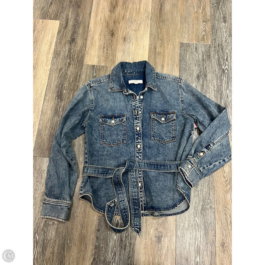 Jacket Denim By Loft In Blue Denim, Size: S