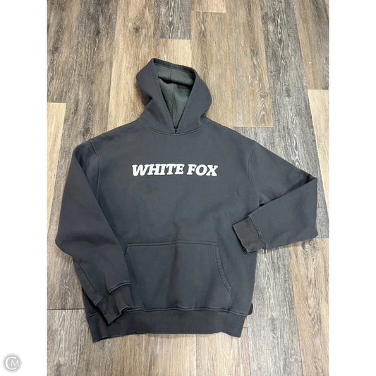 Athletic Sweatshirt Hoodie By White Fox In Grey, Size: M/L