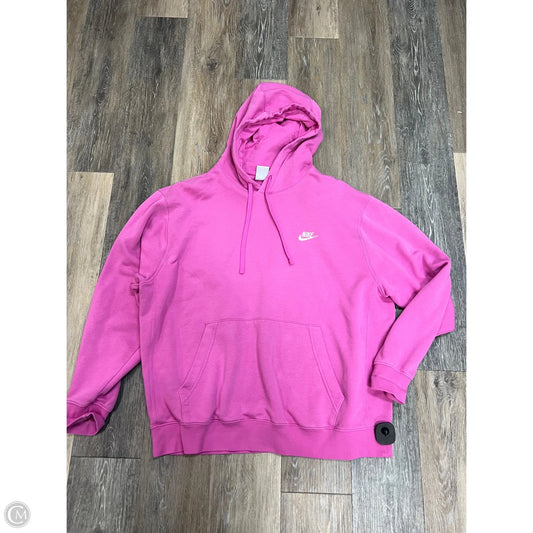 Athletic Sweatshirt Hoodie By Nike Apparel In Pink, Size: Xl